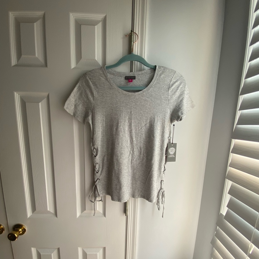 crisscross tie tshirt
